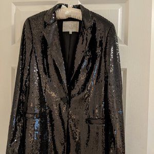 Gorgeous Rachel Roy Black Sequin Blazer